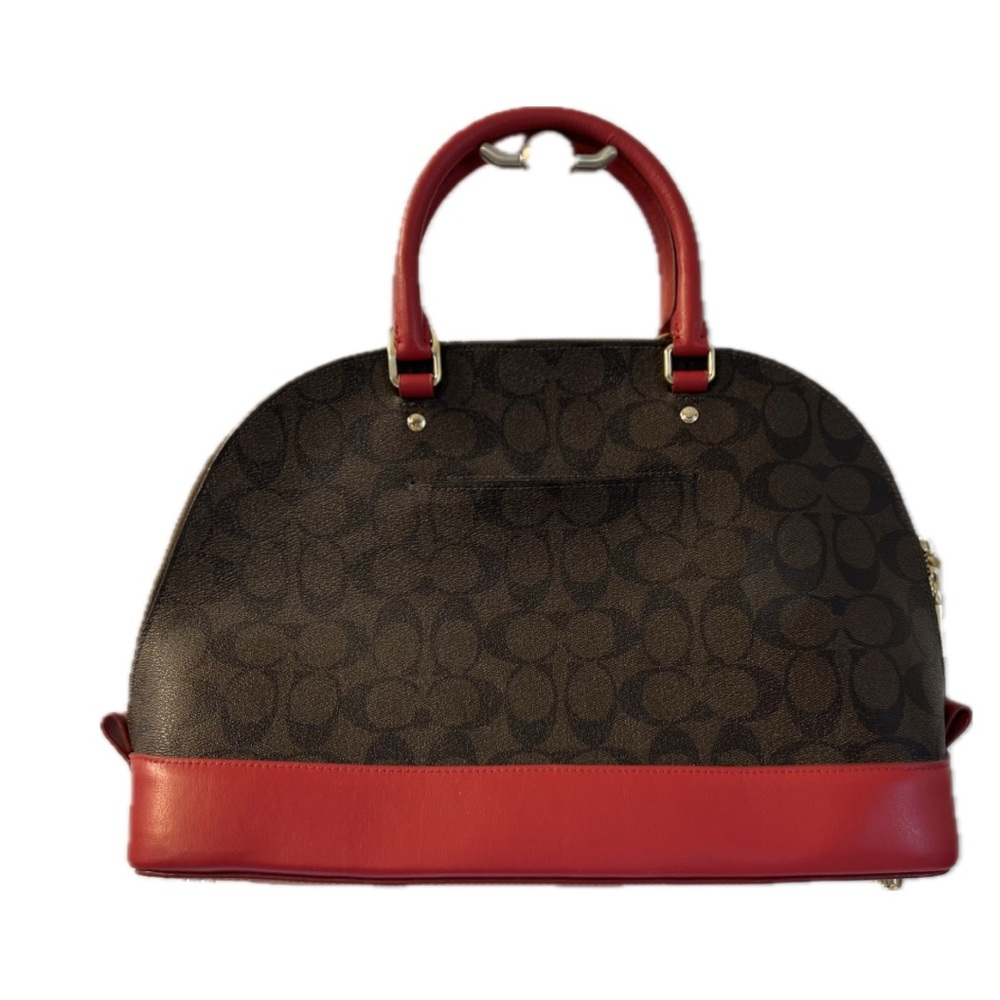 Coach Signature Sierra Brown and Red Satchel - Picture 2 of 12